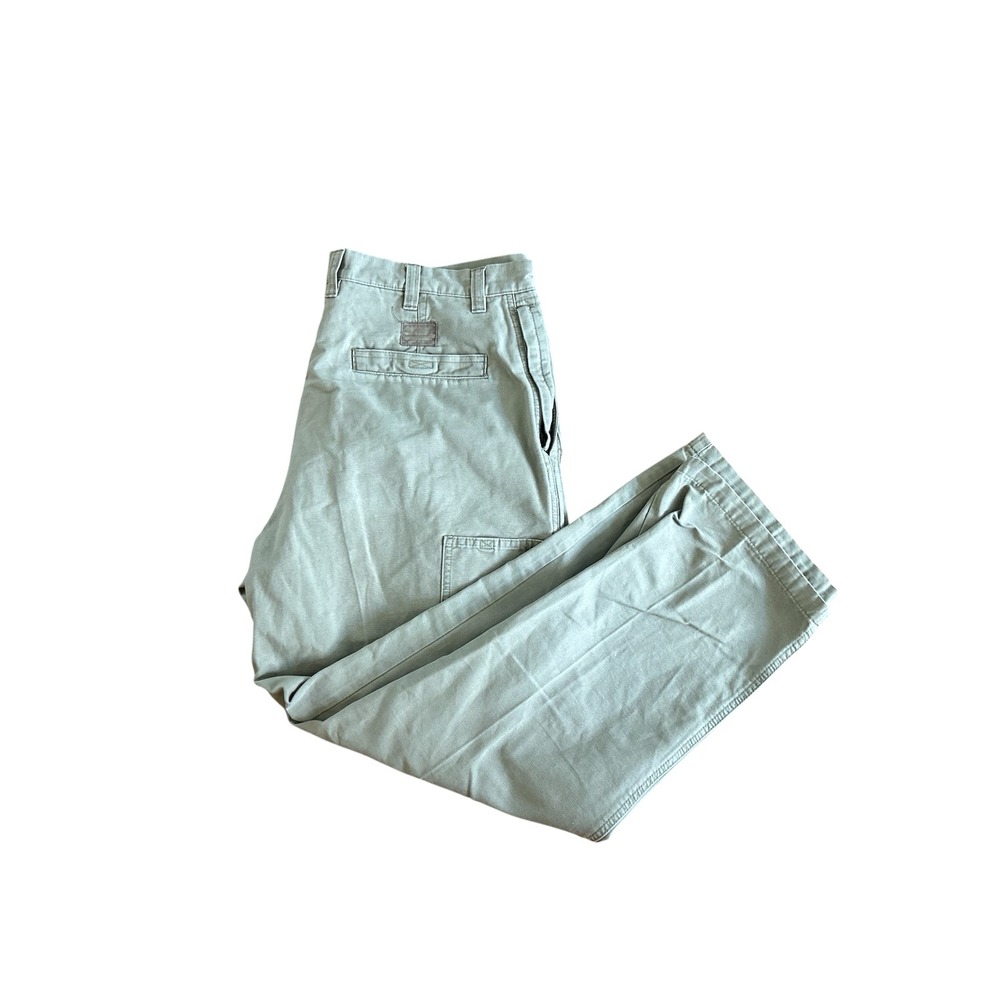 Columbia‎ Sportswear Mens Canvas Utility Pants Dark Tan Cargo Sz 36
